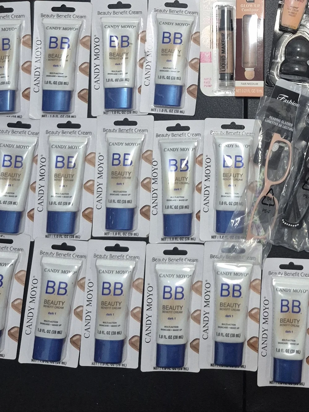 81 Pc Beauty Lot BB Cream Avon Serum Blush Primer Glasses Lip Mask